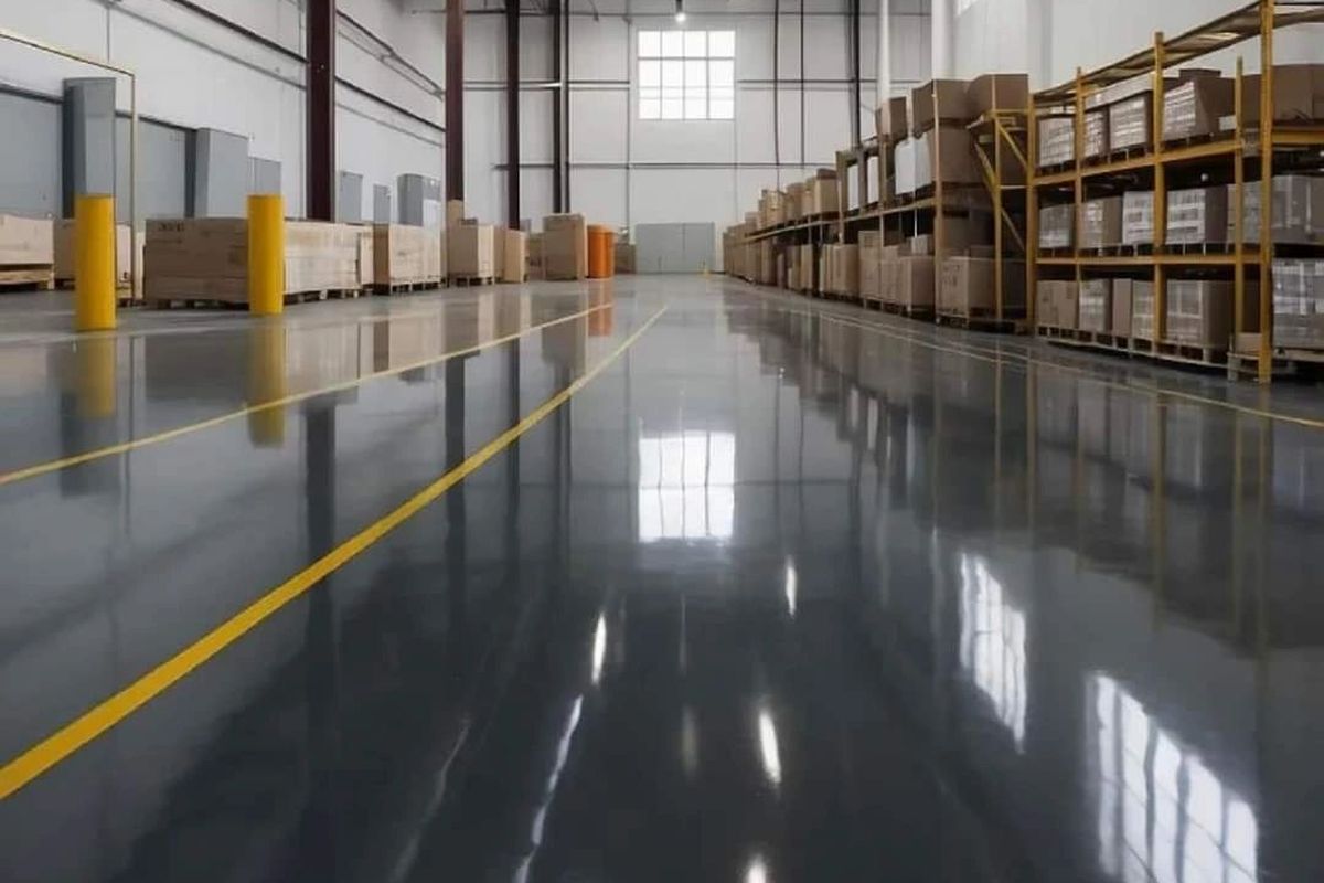 Epoxy floor coating for Marietta garages, basements, and shops